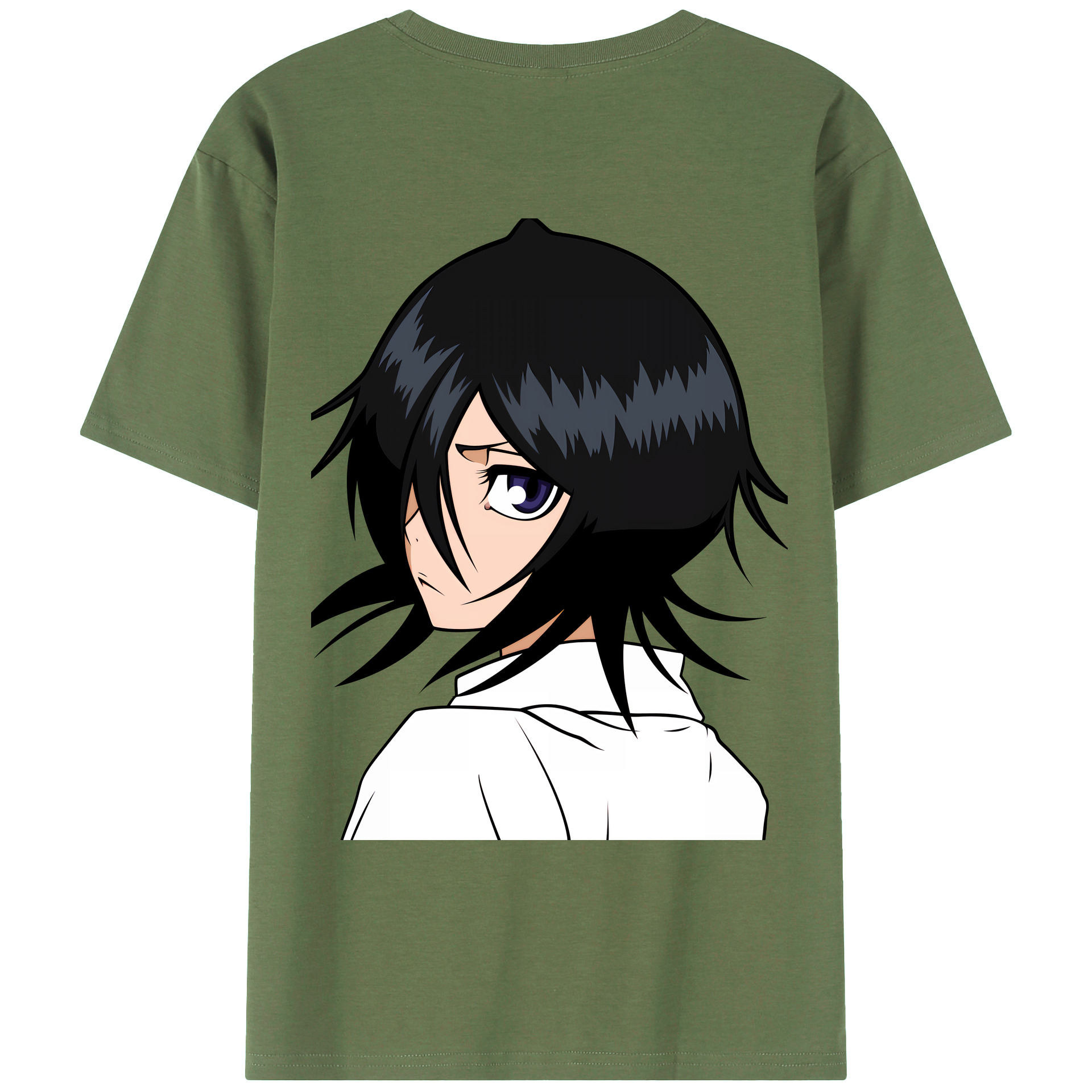 （画像用） ブリーチ 朽木ルキア BLEACH Kuchiki Rukia 綿100％ メンズ半袖Tシャツ（バックプリント） 通気性